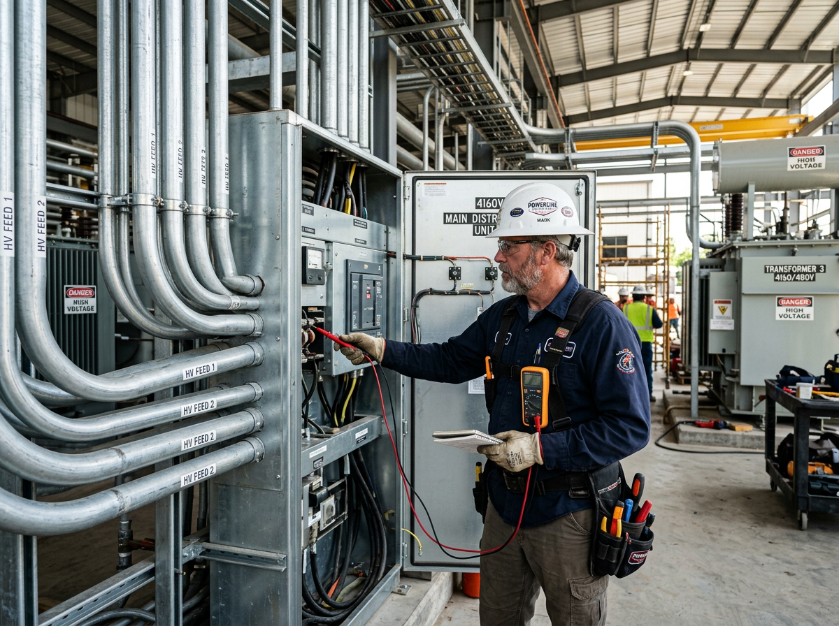 Industrial electrical project site